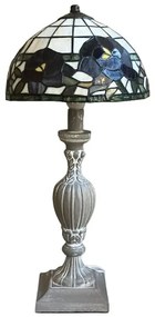 Tiffany stolná lampa WOOD ANTIQUE ROSE Ø25*56 1*E27