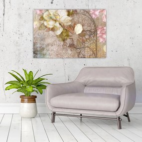 Obraz - Kvetinový ornament (90x60 cm)