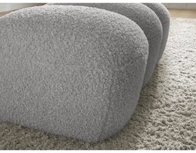 Svetlosivá podnožka z textílie buklé Hippolyte – Bobochic Paris