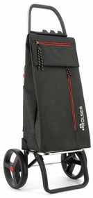 Rolser Nákupná taška na kolieskach Wallaby Tweed 2 Logic RSG, čierna