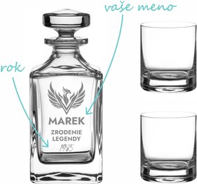 Pieskovaný whisky set Fenix ​​(1+2)