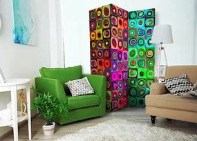 Paraván - Colorful Abstract Art [Room Dividers] Veľkosť: 135x172, Verzia: Obojstranný