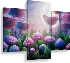 Obraz - Huby pri splne, grafika (90x60 cm)