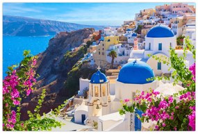 Obraz - Santorini, Grécko (90x60 cm)