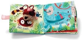 Lilliputiens - textilná knižka s prstovou bábkou - medvedík César