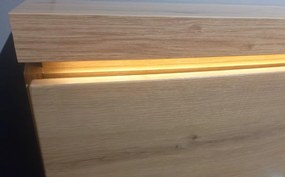 Obývacia stena Bolus, dub artisan, s osvetlením