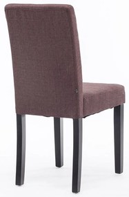 Jedálenská stolička Inn (SET 4 ks) - látka, nohy čierne - Hnedá