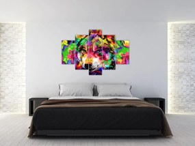 Obraz - Vlk s graffiti (150x105 cm)