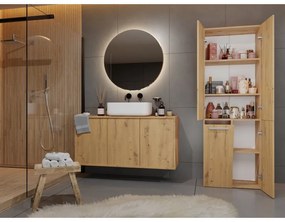 Kúpeľňová skrinka s košom na bielizeň ATSO 1 - dub artisan