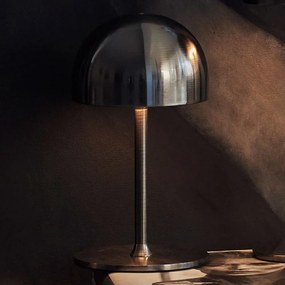 Tmavosivá LED stolová lampa na diaľkové ovládanie s kovovým tienidlom (výška 22 cm) Tim – Sirius