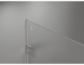 Mexen, Mexen Lunar-F skladacie ľavé sprchové dvere 90 cm, transparentné, brúsený nikel - 836-090-000-97-00-L