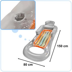 IKO Nafukovacie kreslo Bestway 43028 – sivé