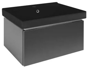 Kúpeľňová skrinka s umývadlom SAT Feel 60x30x46 cm v antracitovej farbe mat SATFEEL60ANTU1MB, 1 ks