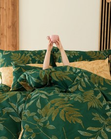 Bavlnené obliečky Renforcé - Gabriela tmavo zelená