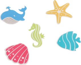 Detské protišmykové podložky v súprave 5 ks do vane 12x12 cm Waterworld – Spirella