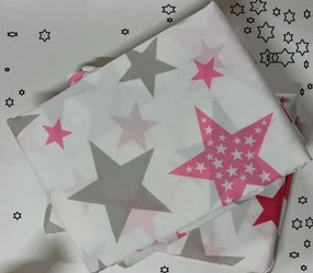 ECOMATRACE Bavlnené posteľné obliečky Pink stars