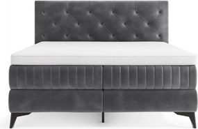 Posteľ Lusaka 180x200 cm, stredne šedá látka