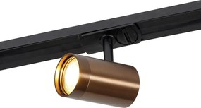 Moderný 1-fázový koľajnicový systém s 5 bodovými svetlami tmavo bronzový - Jeana