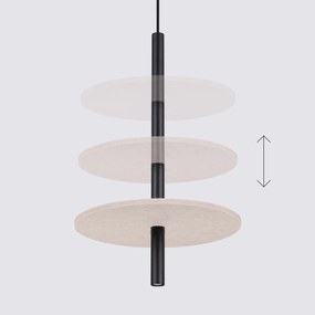 Závesné svietidlo Feltro 1, 1x čierne kovové tienidlo, be