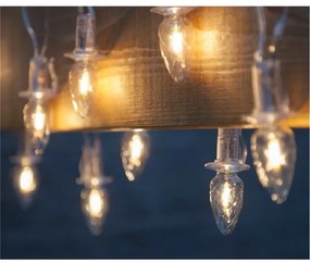 LED Vonkajšia vianočná reťaz CONE FILAMENT 20xE10 19m číra/teplá biela IP44