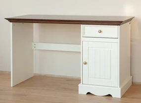 PROXIMA.store - Rustikálny písací stôl 1.1 - BELLUNO ELEGANTE FARBA: biela - dub