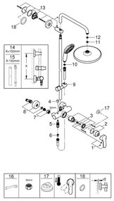 GROHE 26679001 - Sprchový systém VITALIO START 250 390 mm lesklý chróm