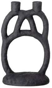 Čierny svietnik Bloomingville Ramina, výška 29 cm