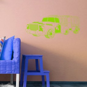 Veselá Stena Samolepka na stenu na stenu Detský nákladiačik Farba: černá