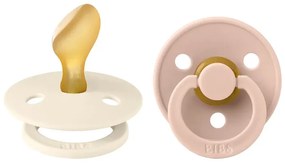 BIBS Colour anatomické cumlíky, kaučuk 2ks - veľkosť 2 - Ivory Blush