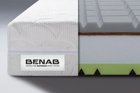 BENAB AUSTIN matrac s pamäťovou penou a kokosom 140x200 cm Prací poťah Medicott Silver 3D