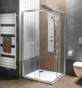 Aqualine Aqualine, AGGA štvorcová sprchová zástena 800x800mm, číre sklo, HLF808Y