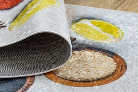 Protišmykový koberec / behúň ANDRE 3343 strieborný / béžový