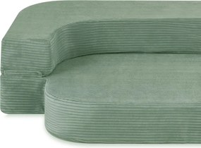 Rozkladacia detská pohovka  - zelená, prémiový menčester