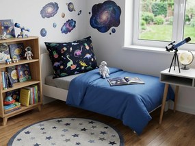 Obliečka na vankúš z mikrovlákna DINO SPACE 50x70 cm, farebný