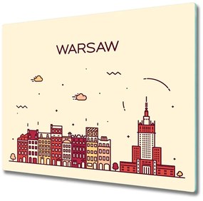 Sklenená doska na krájanie Varšava poľsko 60x52 cm