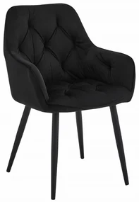 Dekorstudio Elegantná zamatová stolička JORK - čierna