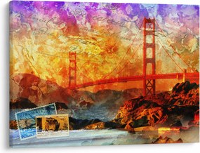 Obraz - Golden Gate, San Francisco, Kalifornia (70x50 cm)