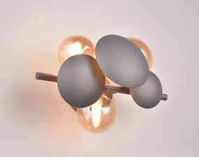 Nástenné svietidlo v sivo-zlatej farbe Bubble – Trio Select