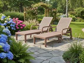 CH Záhradné relaxačné lehátko Ala - hnedá