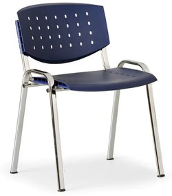 Antares Jednacia stolička TONY, modrá, konštrukcia chrómovaná
