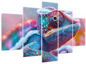 Obraz - Sfarbený chameleón (150x105 cm)