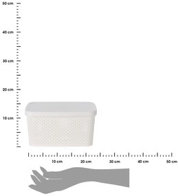 Úložný košík Simple 23 cm biely