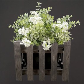 AMADEA Drevený obal na kvetináč tmavý, 27x27x21 cm Český výrobok