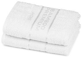 4Home Bamboo Premium uterák biela, 50 x 100 cm, sada 2 ks