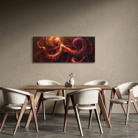 Obraz - Chobotnica, olejomaľba (120x50 cm)