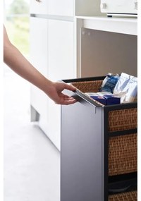 Čierny kovový pojazdný regál 42x60 cm Tower – YAMAZAKI