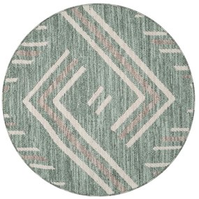 Dekorstudio Moderný okrúhly koberec LINDO 7590 - zelený Priemer koberca: 160cm