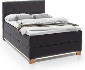 XXXLutz BOXSPRINGOVÁ POSTEĽ, 140/200 cm antracitová Xora - Postele - 000101010801