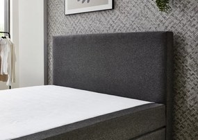 Posteľ boxspring Aston 140x200 cm, antracitovo šedá látka