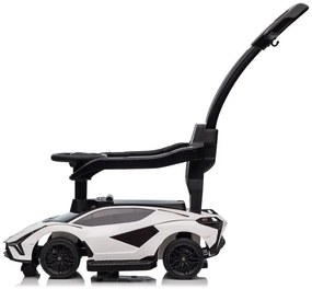 Lean Toys Detské odrážadlo Lamborghini QLS-996T s rúčkou - biele